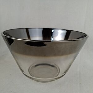 Vintage Mid Century Silver Fade Ombre Punch Lusterware Big Bowl